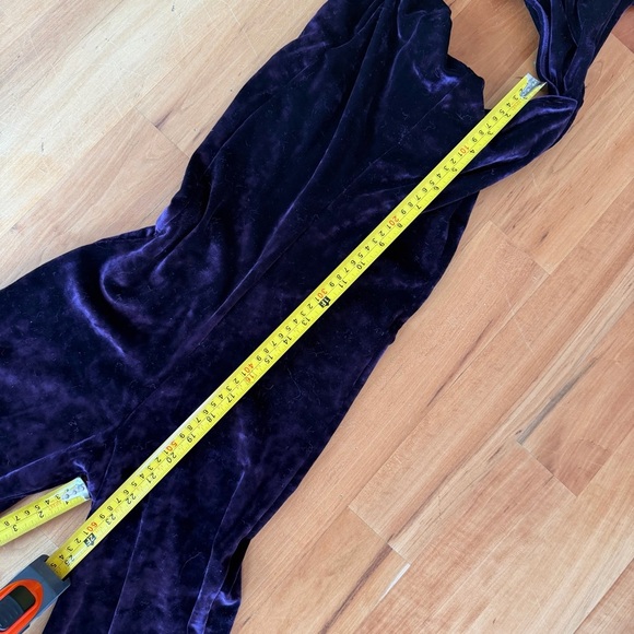Warrior Within Velvet Mystique Hooded Jumpsuit purple Sz XS NEW catsuit flared - Picture 10 of 12